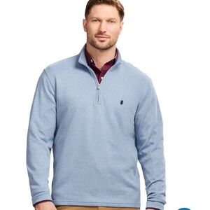 Izod Men's Sky Blue Quarter-Zip Sweatshirt